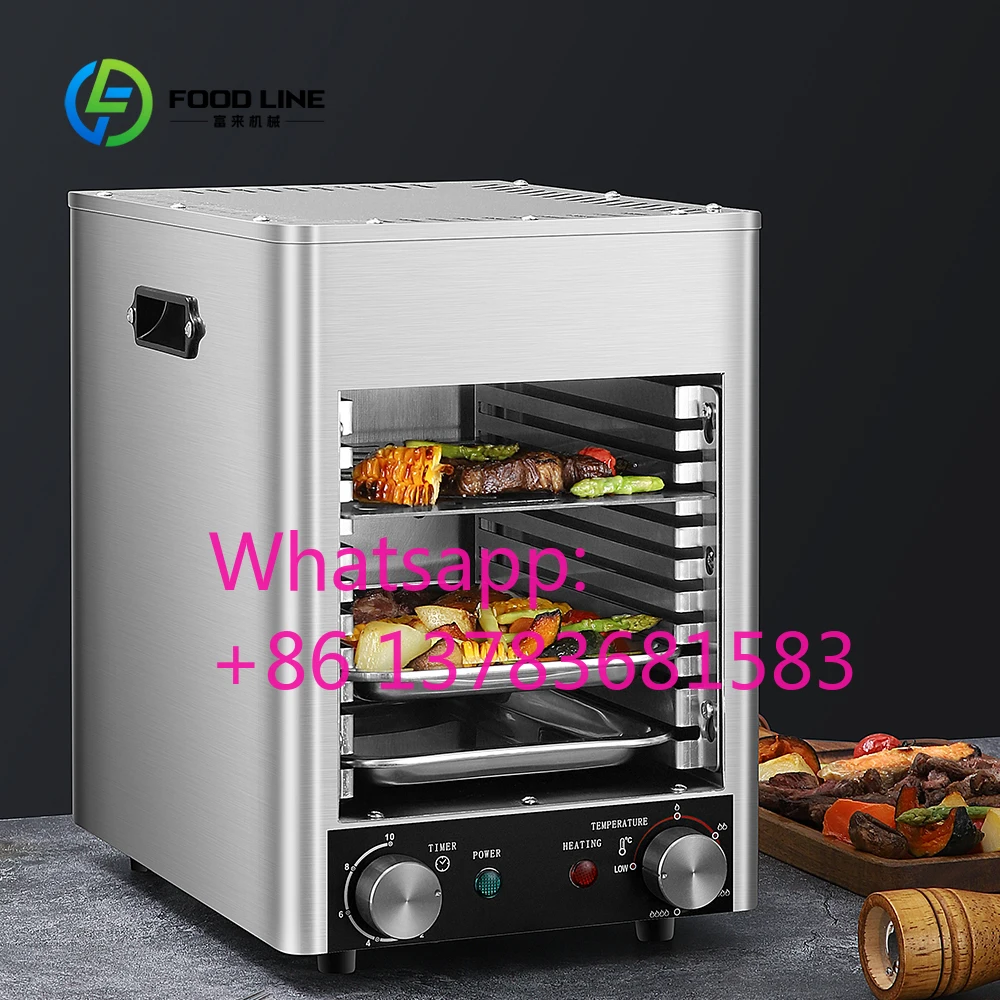 Custom 800 Degree Infrared Countertop BBQ Electric Steakhouse Grill Oven Smokeless Steak Beef Vegetables-for Outdoor Household
