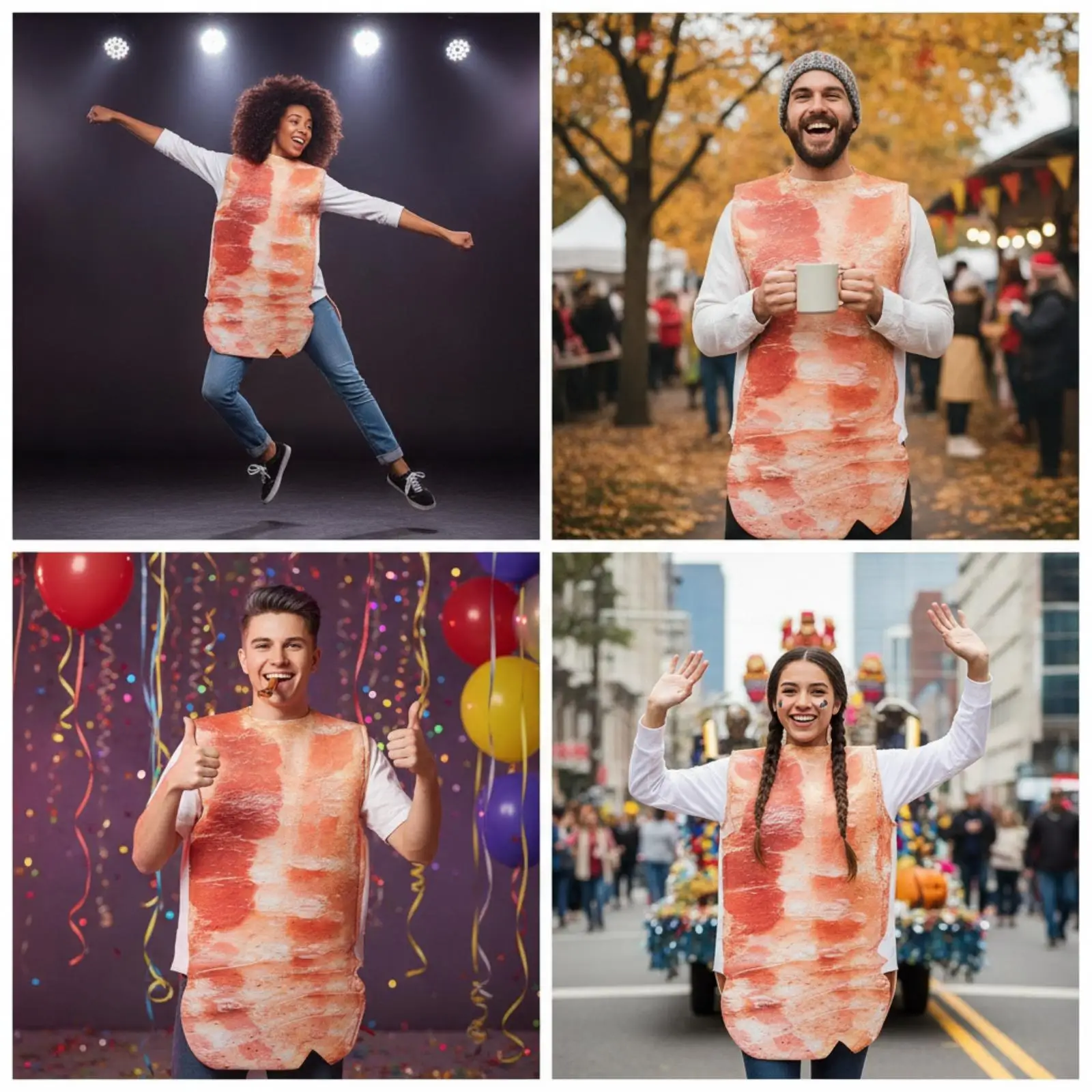 Halloween Print Costume for Adult Stage Party Funny Outfit Unisex Polyester Sponge Dress Up Performance Fancy Dress Women Men
