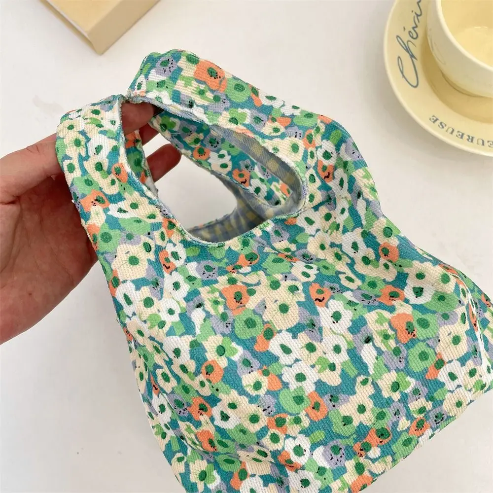 جميل النمط الياباني الأزهار حقيبة المعصم عارضة الأدبية الطباعة حقيبة يد التنقل سروال قصير عنصر صغير الحقيبة الطلاب #3