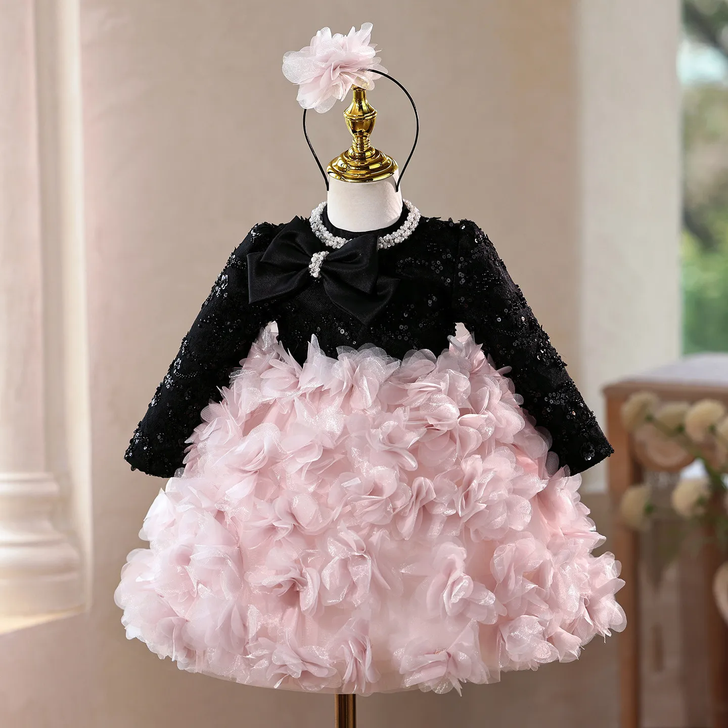 Birthday Party Girl Dresses A4933 Vestidos Bridesmaid Dresses Children's Princess Evening Gown Hosts' Piano Performance Wedding