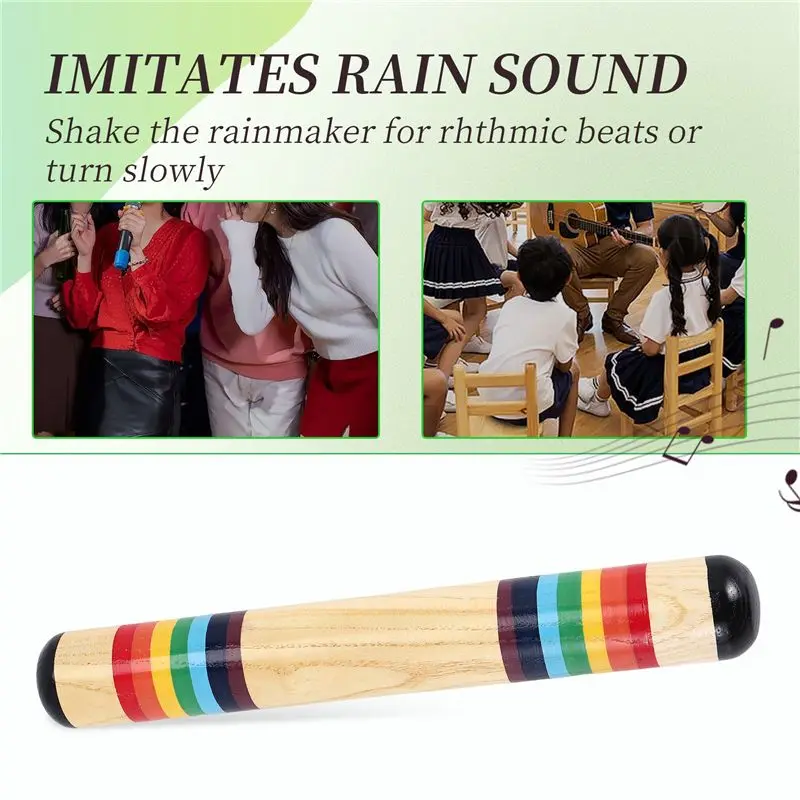 A07T-Rain Stick Wooden Rain Stick Wooden Rain Maker Rain Stick Musical Instrument Rainmaker Sound For Toddlers And Kids