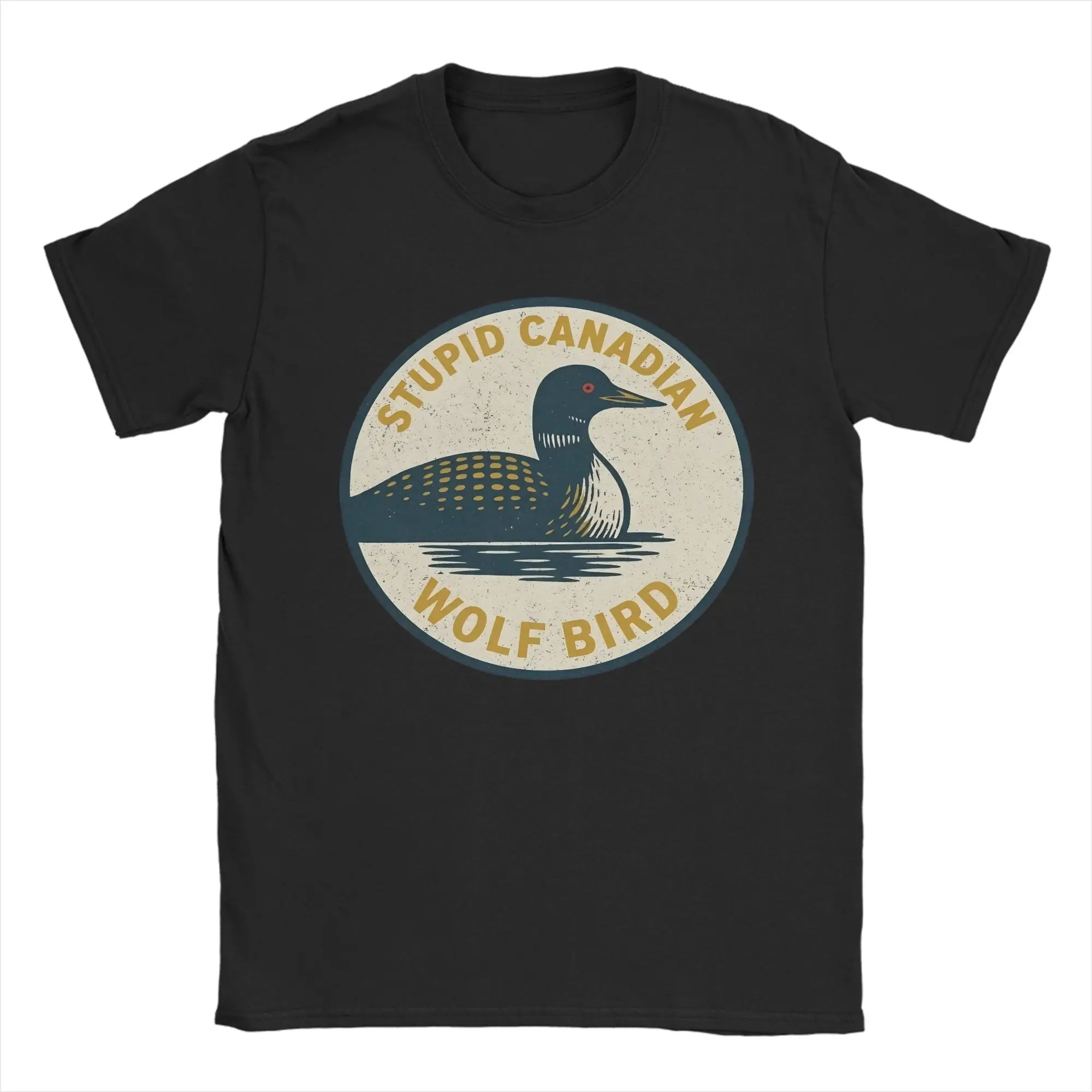 

Футболка Stupid Canadian Wolf Bird Heated Rivalry, мужская хлопковая футболка для отдыха, футболка с круглым вырезом, одежда с короткими рукавами, размеры 5XL, 6XL