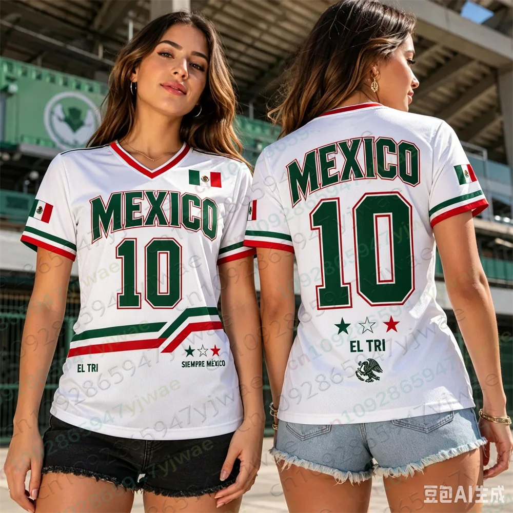 Mexico Soccer Jersey Mexican Pride Game Day Shirt Cultural Sports Tee Latino Heritage Gift Summer Men'S Women'S T-Shirts