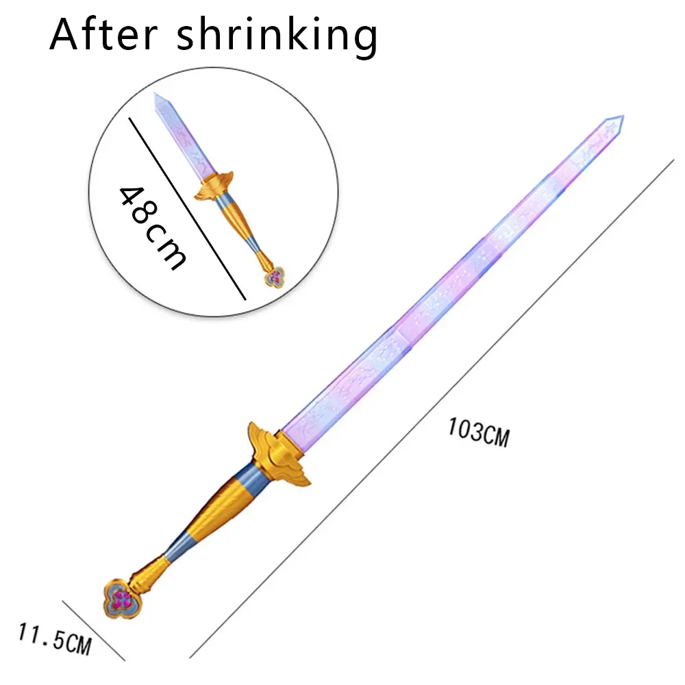 

Аниме K-pops Rume Sword с символом Косплей Телескопическая опора Фиолетовый охотник Длинный меч Аксессуары Карнавальный костюм Опора Подарок