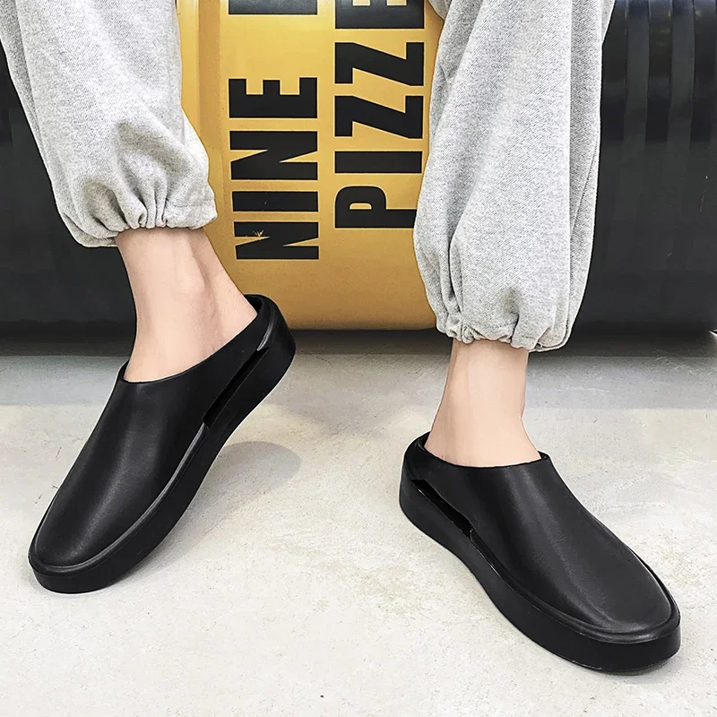 2023 Men Sandals Foam Slip On Sneakers Slippers Clogs Flip Flop Man Women Cool EVA Soft Shoes Half Drag Mules Fog California