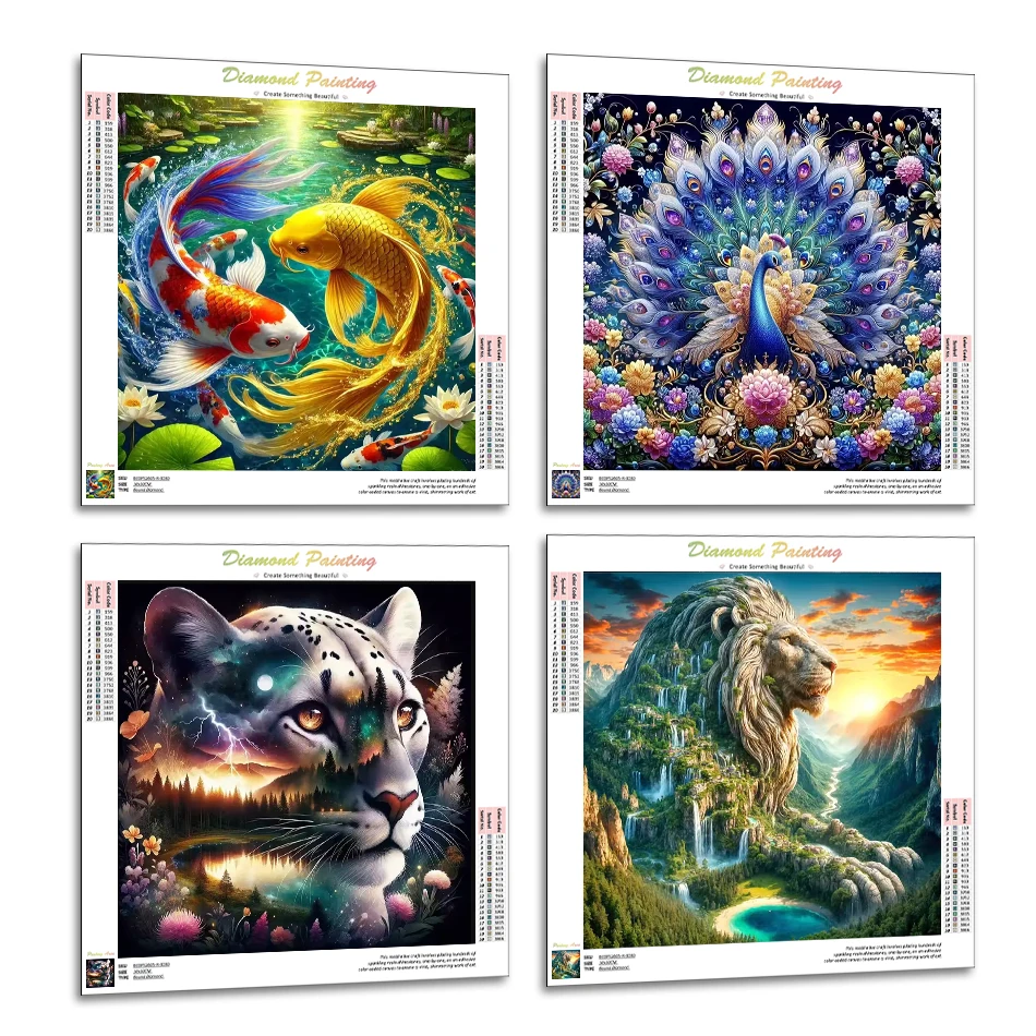

RUOPOTY Diamond Painting Complete Kit Accessories Diamond Mosaic Animals Set Embroidery Needle Arts Craft Kits Home Decoration