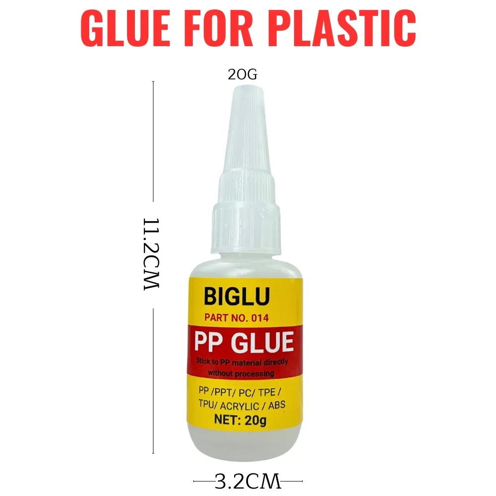 PP Glue Stick To Most Plastic Materials Without Processing PP/ PPT/ PC/TPE/ TPU/ABS Adhesive 20G