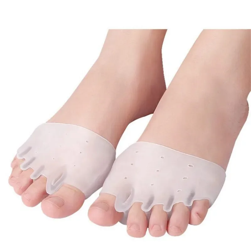 2pcs=1pair Toe Separator Hallux Valgus Corrector Finger Bunion Orthotics Protector Overlapping Forefoot Pad Foot Care Pedicure