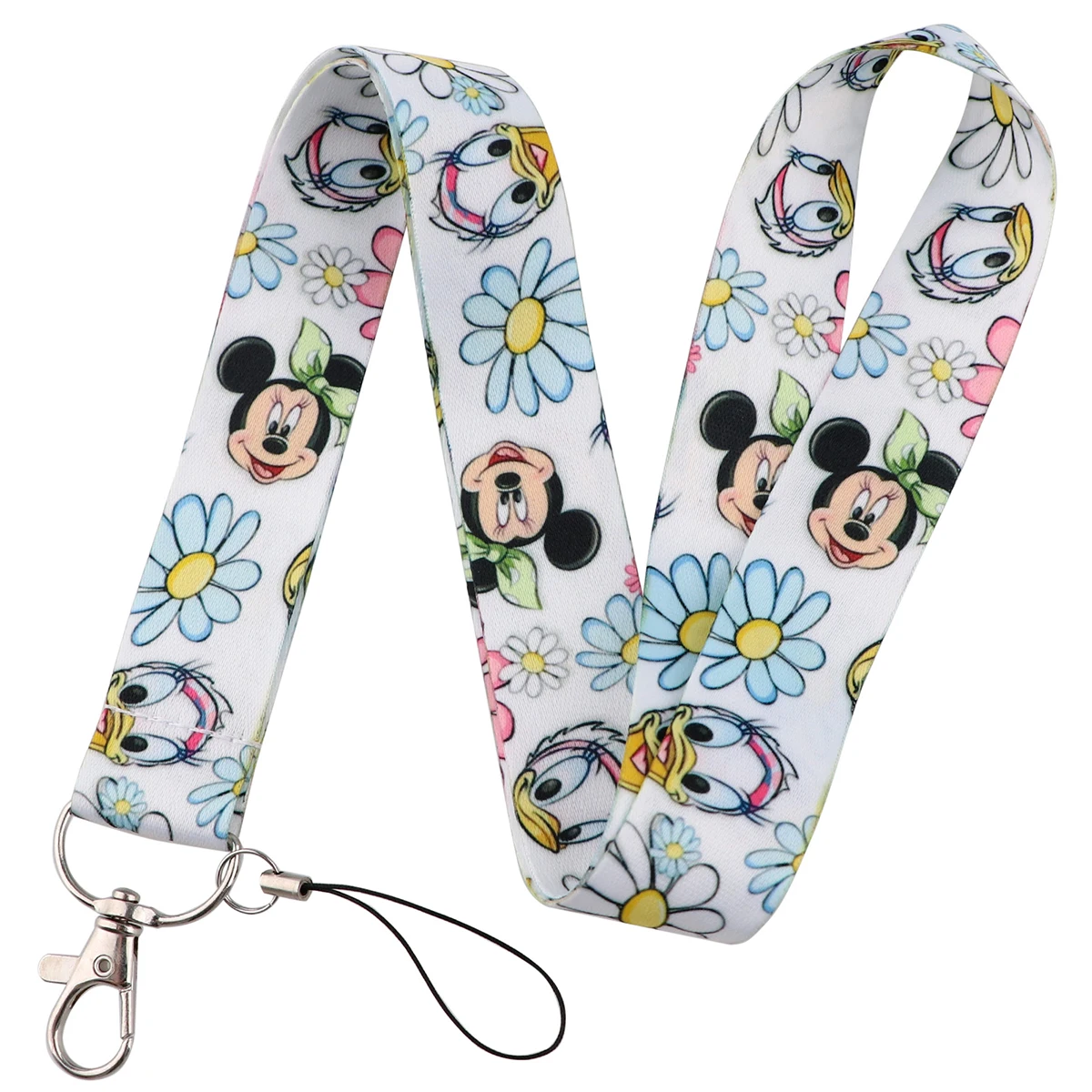 Mickey Minnie Umhängeband Lanyards für Schlüssel Stich Schlüsselanhänger Ausweishalter Ausweis Kreditkarte Pass Hängeseil Lariat Zubehör Geschenke