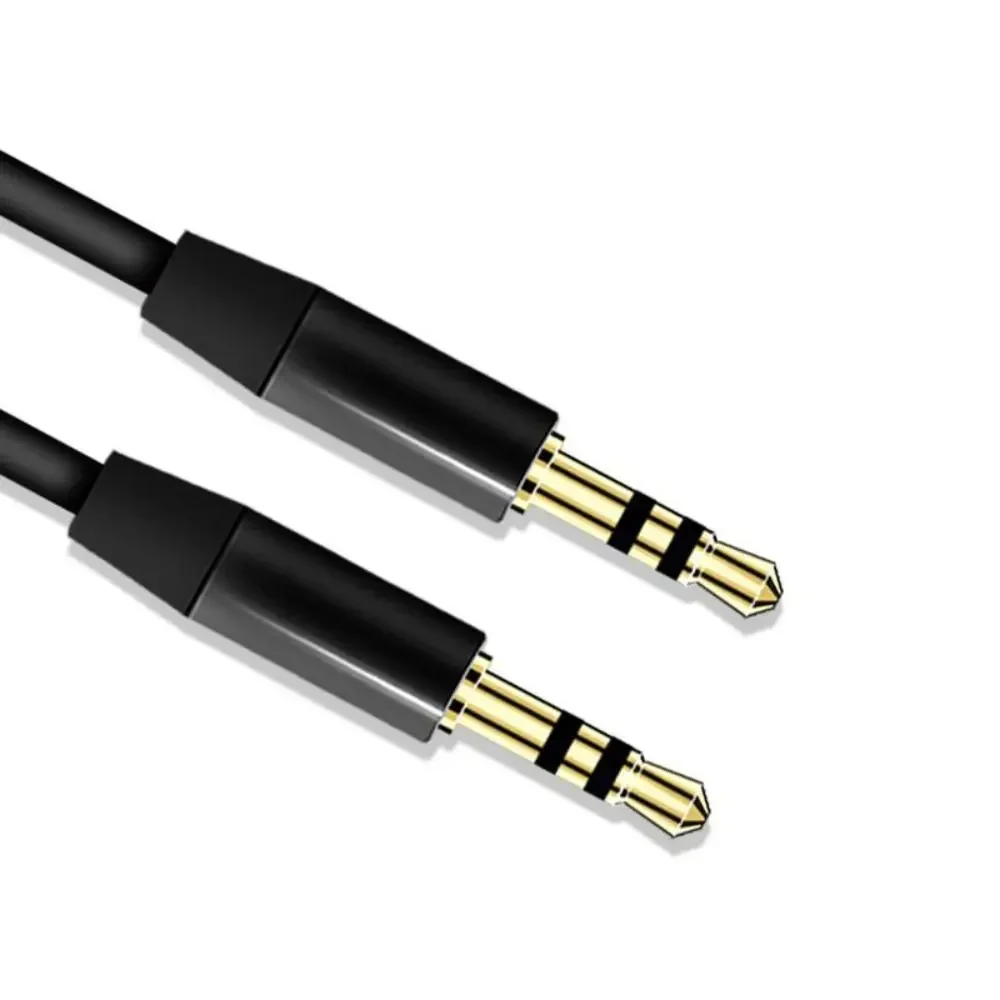 Cavo di prolunga audio jack da 3,5 mm placcato oro Cavo ausiliario da 3,5 mm maschio a 3,5 mm maschio per altoparlante per cuffie Xiaomi per auto ausiliario