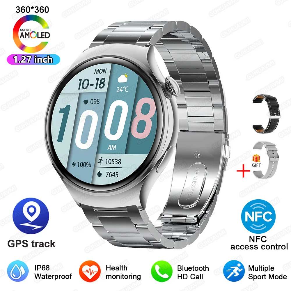 2025 New Lady Fashion Smart Watch women AMOLED HD Screen GPS Heart Rate Bluetooth Call Waterproof Outdoor SmartWatch For Xiaomi