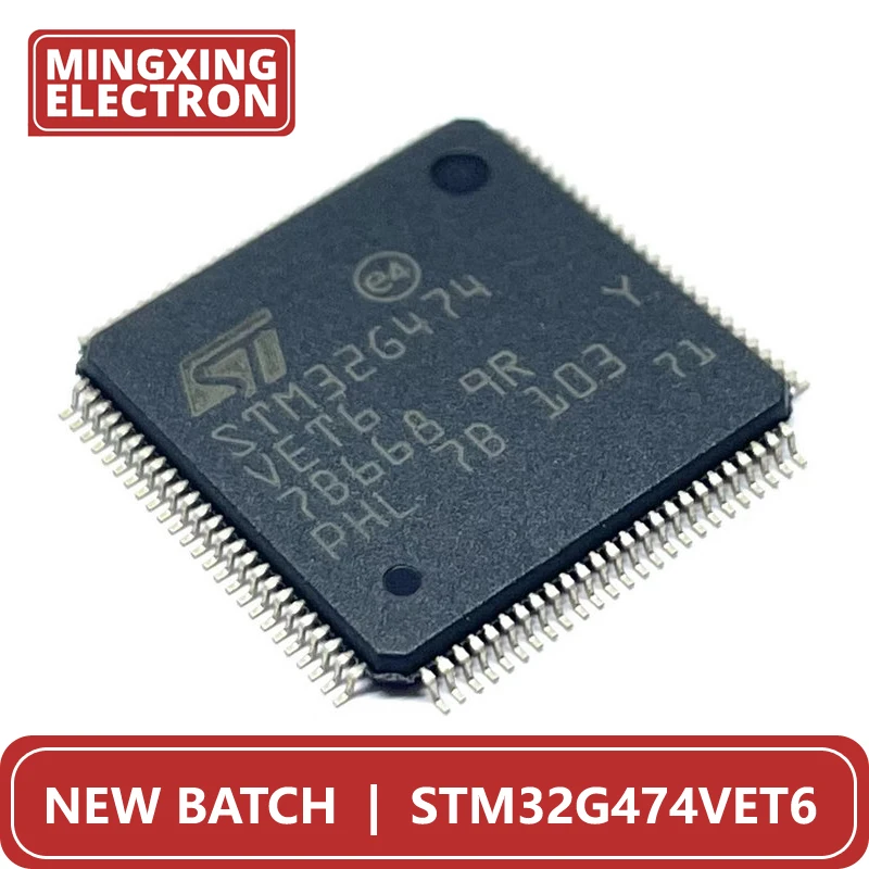 Chip de microprocessador autêntico original, STM32G474VET6, MCU de 32 bits, pode ser filmado diretamente, LQFP-100, Novo