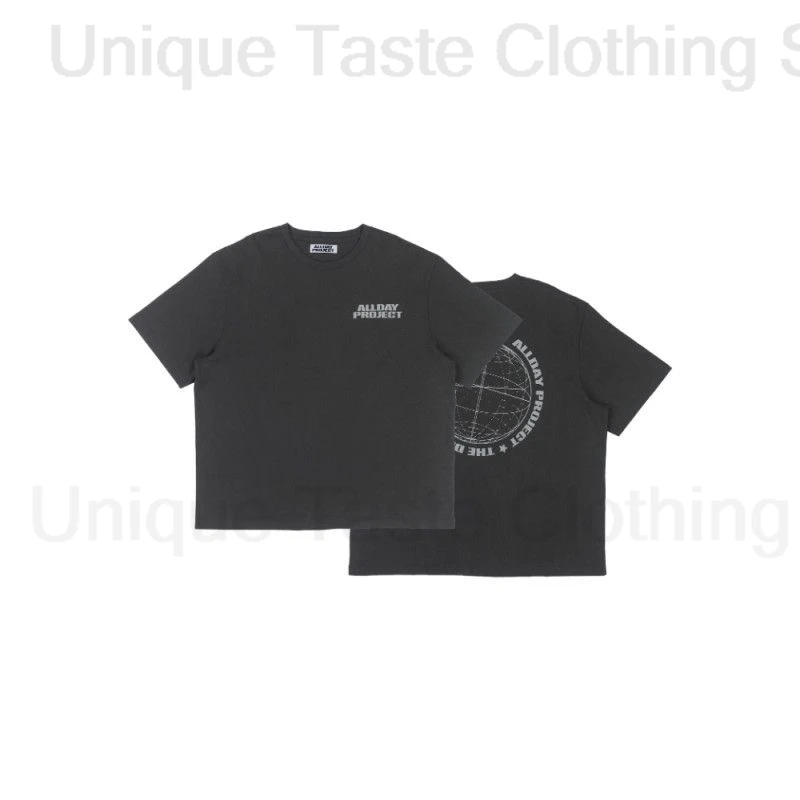 ALLDAY PROJECT T Shirt ADP Cartoon Letter Print T-shirt High Quality Cotton Short Sleeve Tee Tops Kpop Men Women Loose Tshirt
