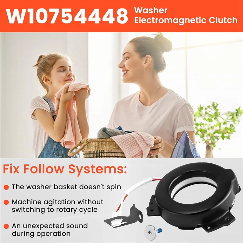 【سعر ساخن!】استبدال قابض الغسالة W10754448 لـ Whirl-Pool، May-Tag، Ken-More، Cros-Ley يستبدل W10447973