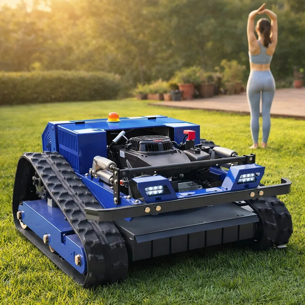 

Customized Tracked Lawn Mower 550mm Cutting Width Smart Wireless Remote Control One-On-One Beauty Customer Service