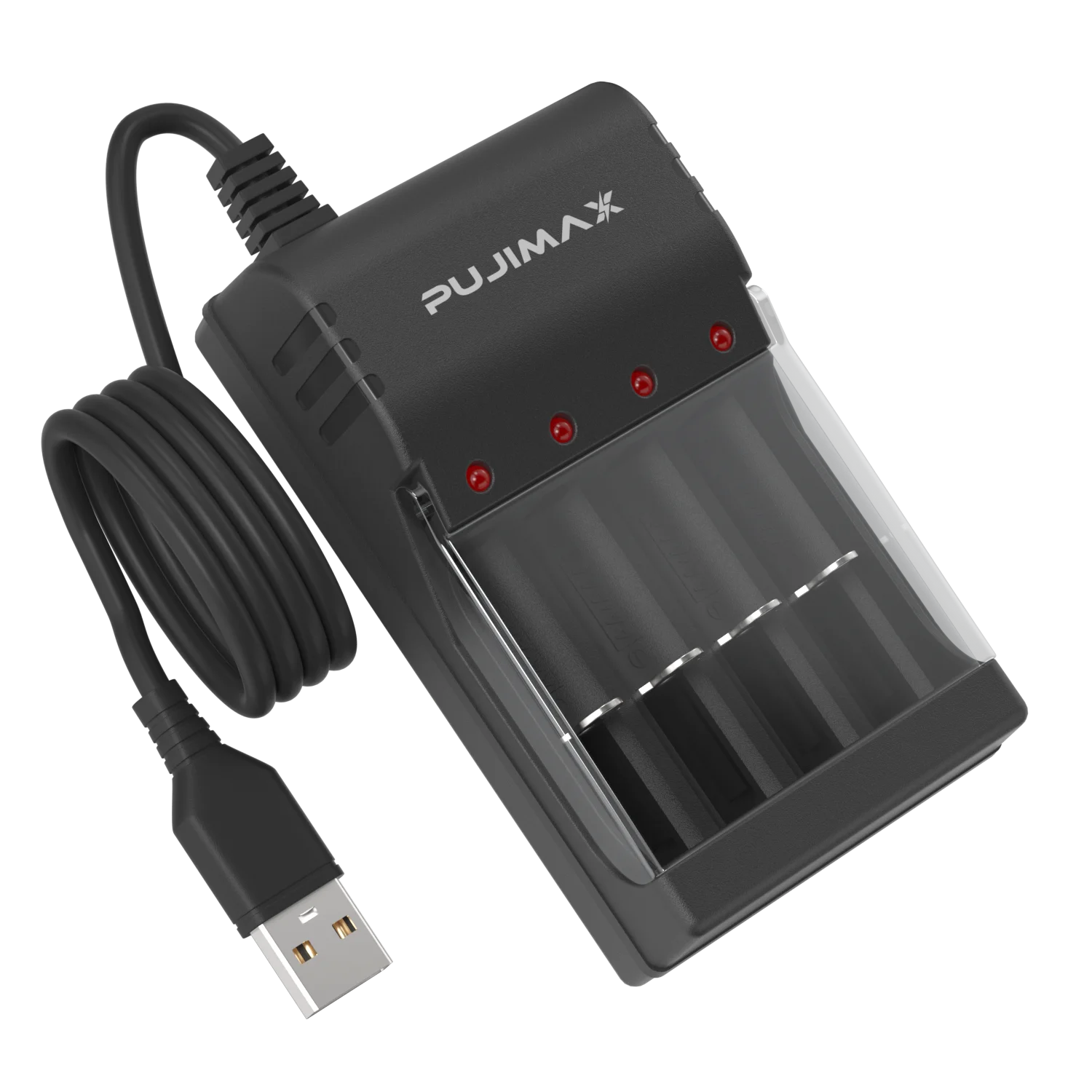 PUJIMAX 8 Slot USB Output Fast Charging Battery Charger Short Circuit Protection Suitable For AA/AAA/Nimh Rechargeable Batteries