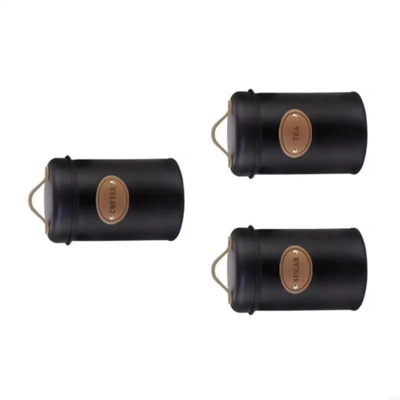 

92MF 3 шт. Многофункциональные кухонные банки для хранения винтажные металлические канистры с крышками