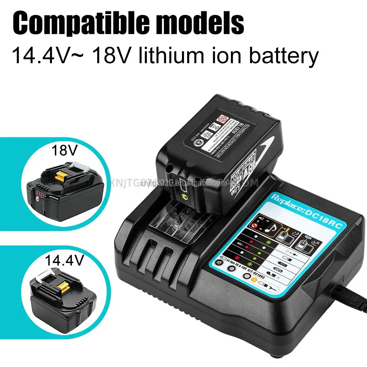 

Hot SalesFor MAK 18V 14.4V LXT DC18RC DC18RA DC18RF DC18RD Dual Port Lithium Ion Cordless Tool Power Battery Rapid Fast Charger