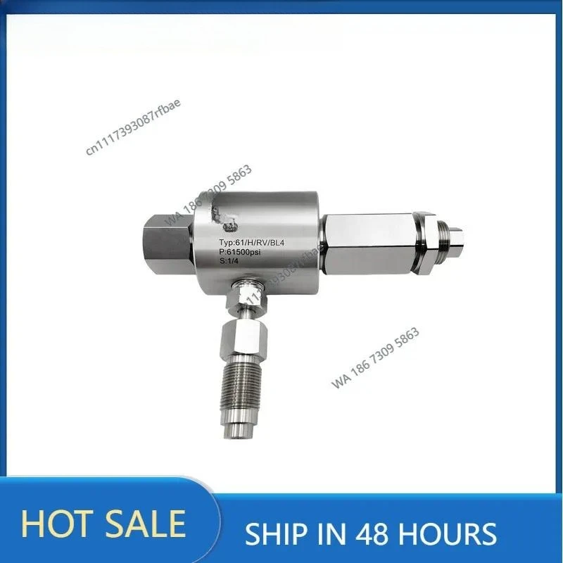 Stainless steel relief valve safety valve high pressure ultra-high 420Mpa adjustable pressure relief valve industrial