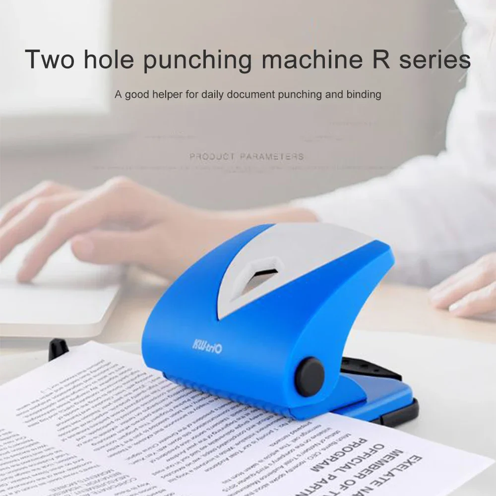 Creative 2-hole Paper Punch For Daily Document Diy Book Paper Cutter 20-sheet Puncher Craft Machine Offices Stationery 91R8