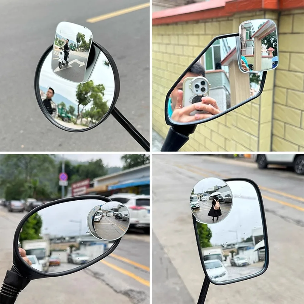 

For high-definition modified rearview mirror, large field of view, ultra wide angle motorcycle universal small round mirror