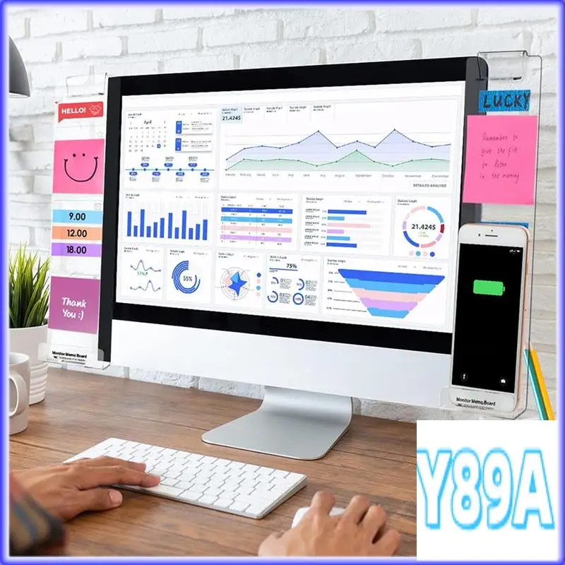 Bacheca multifunzione GO Bacheca trasparente per computer Bacheca per computer Scrivania per computer