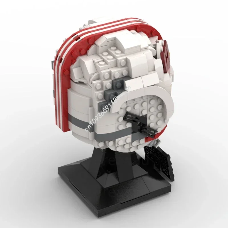 575PCS Star Battle Luke's Pilot Helmet Helmet Collection Modular Model Moc Building Blocks Stacking Bricks Creative Kid Toy Gift
