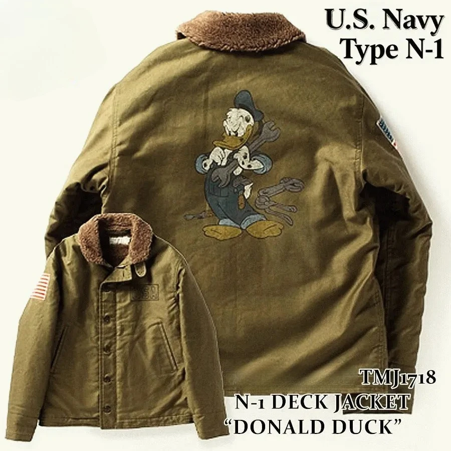 

Куртки TOYS McCOY N-1 Clipped Deck Jacket для мужчин, бейсбольные куртки, кожаные куртки