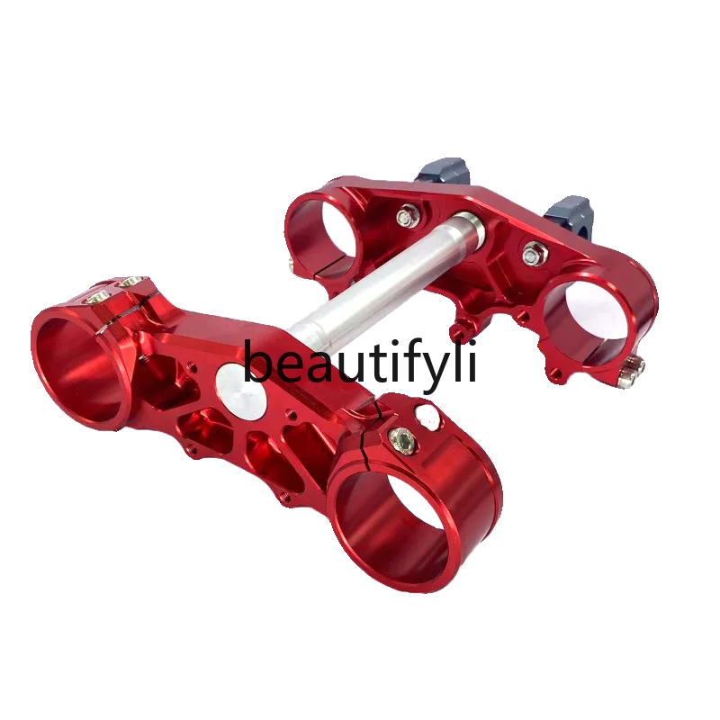 Off-road motorcycle modification accessories, upper and lower connecting plates, directional columns CNC