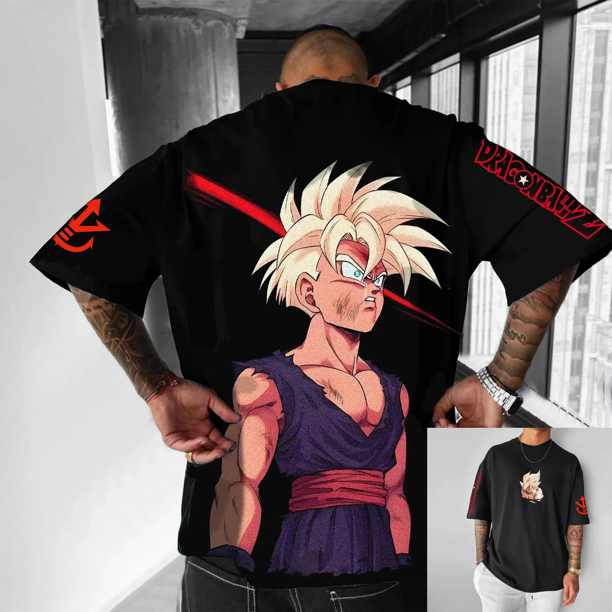 

Dragon Ball Z Vegeta Super Saiyan Blue Graphic Print T Shirts for Men 2025 Summer Cotton Short Sleeve Tees Anime Streetwear