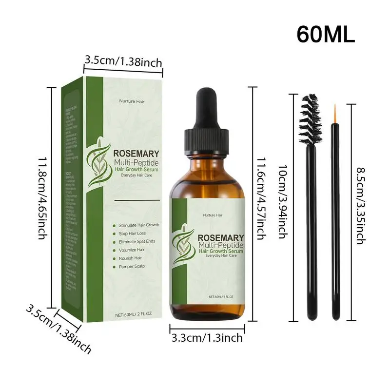 's Multi-Peptide Hair Growth Serum Scalp Oil for Hair Growth 60ml Natural Rosemary Hair Oil for Dry and Frizzy Hair