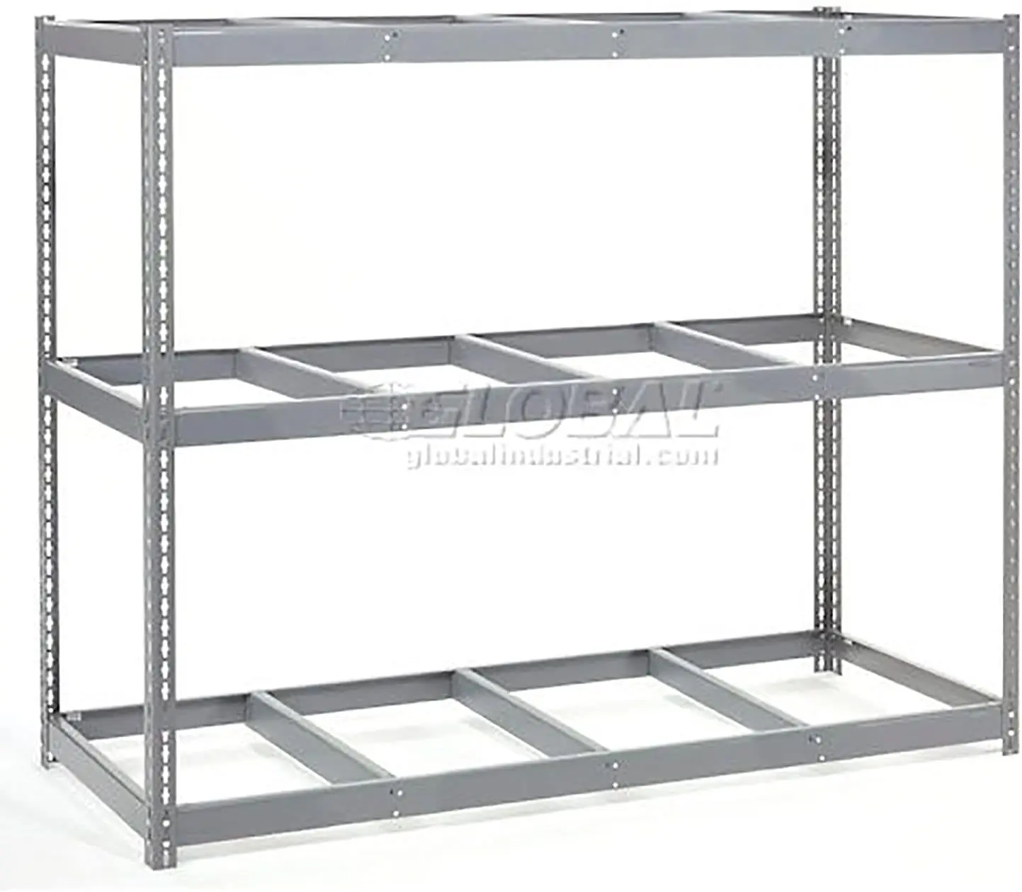 Wide Span Rack With 3 Shelves No Deck, 1100 Lb Capacity Per Level, 96