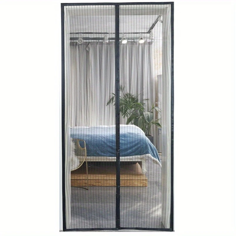 Magnetic Insect Proof Screen Door Heavy Duty Self Sealing Net No Mount Install For Living Room Bedroom Balcony Tear Resistant