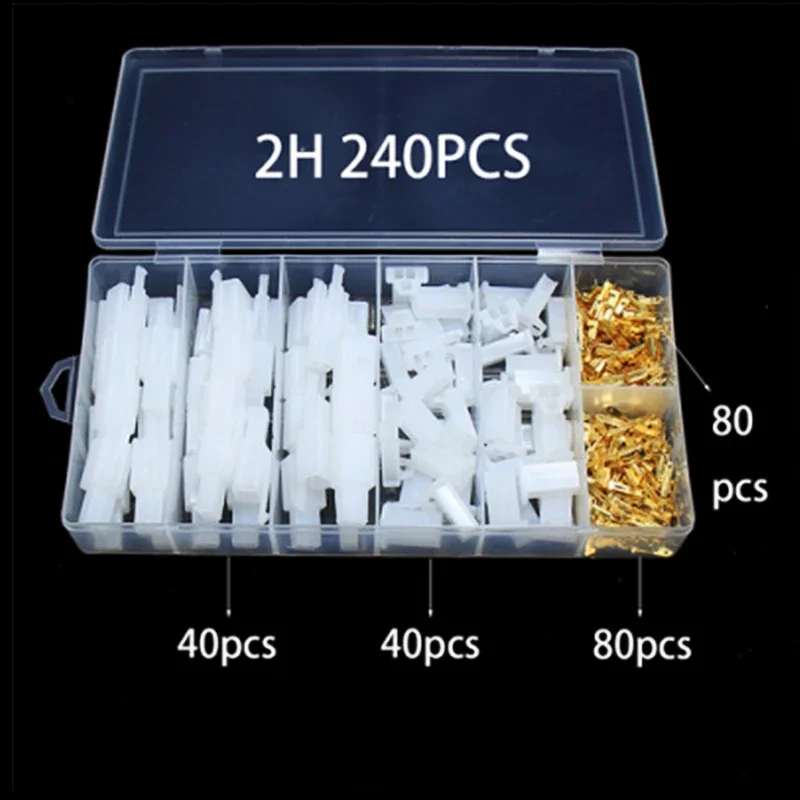 210/240/250PCS 2/3/4/6 Pin Male Female Terminals 2.8mm Plug Kit Car Motorcycle Boat Wire Connector Terminal