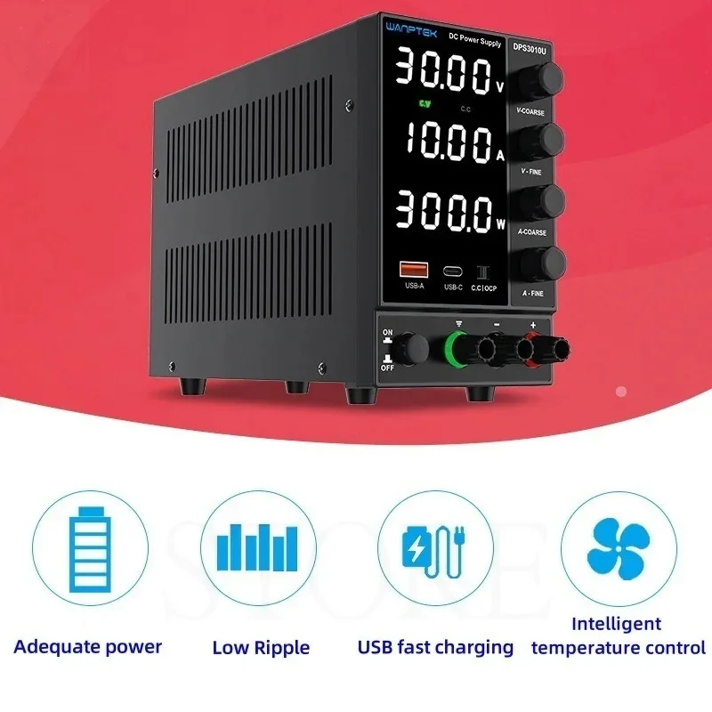 Intelligent Temperature Control Lab Switch Adjustable Voltage Regulator DC Power Supply DPS3010U DPS305U