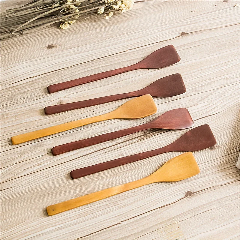 24.7*4cm Solid Wood Spatula Japanese Brown Wooden Special for Non-stick Pan Cooking Tools Household Kitchen Supplies Kitchenware