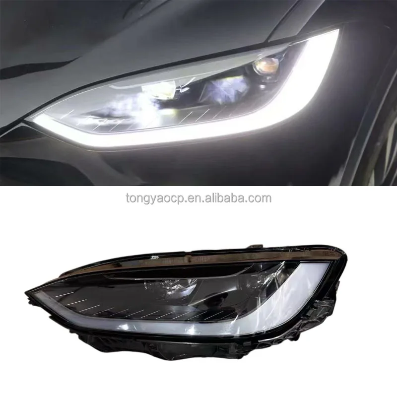 For Tesla Model X Headlight Assembly For 2024-2025 Tesla X Left And Right Original Matrix Headlamp LED Daytime Running Lights