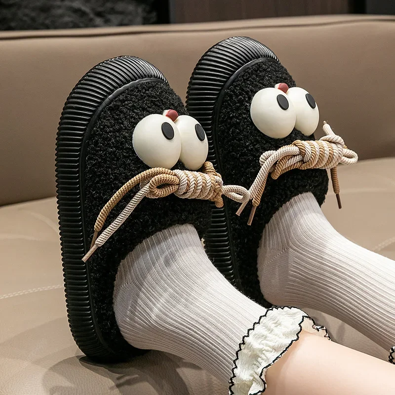 

2024 Autumn and Winter New Lovely Cotton Shoes Women Indoor Home Warm and Fluffy Light Soft Sole Slippers