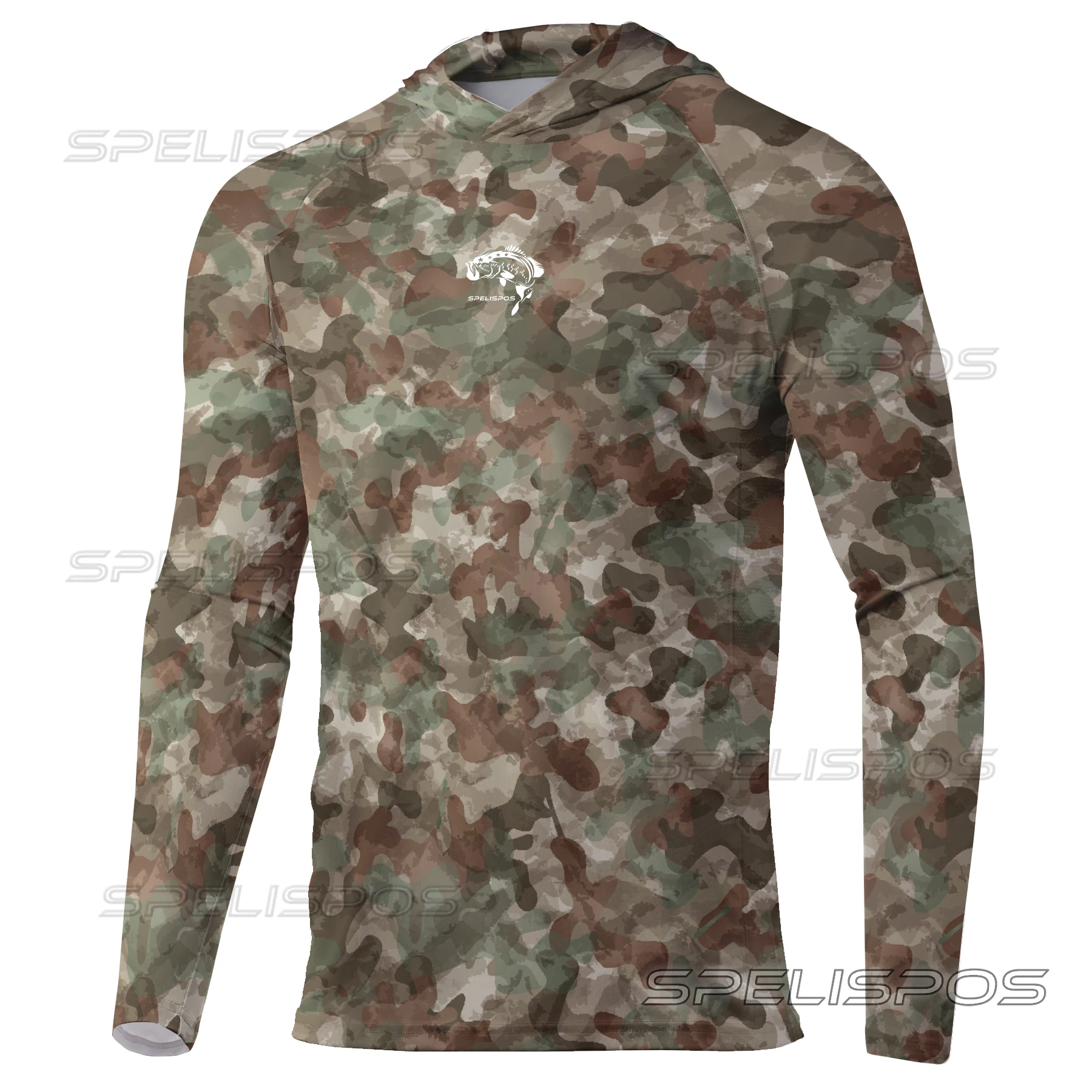 

Fishing Hood Riding Tops Wear UPF 50+ Running T-shirt Beach Gear Hoodies Angling Maillot Breathable Camouflage Surfing Dress