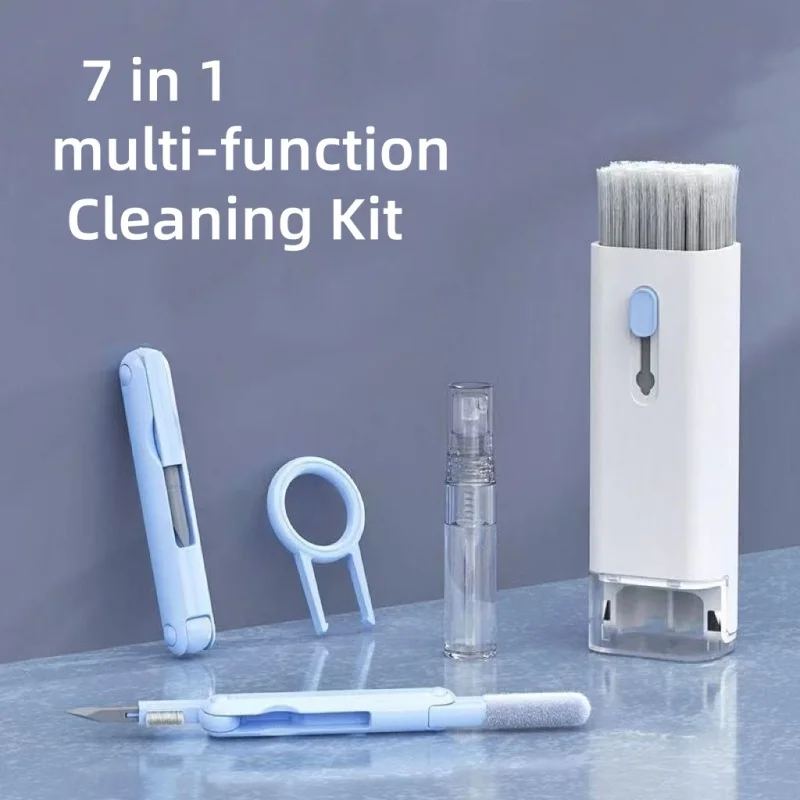 

7-in-1 Computer Keyboard Cleaner Brush Kit Earphone Cleaning Pen For Headset iPad Phone Cleaning Tools Cleaner Keycap Puller Kit