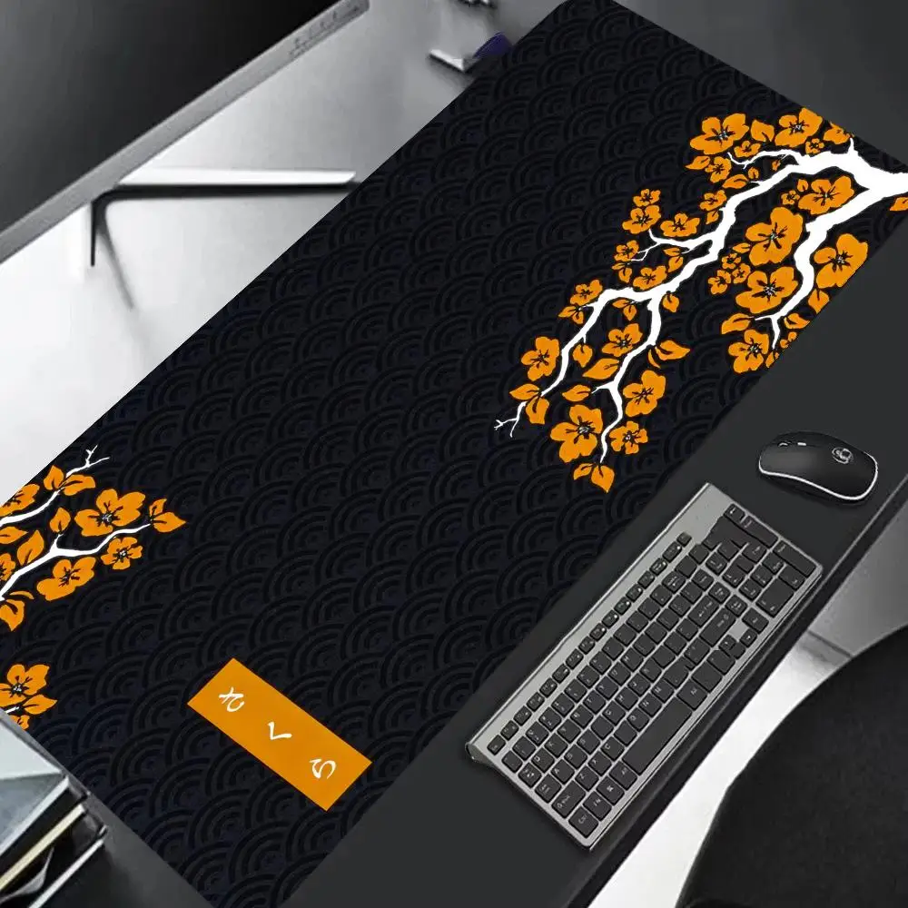 Purple Sakura Mouse Pad Large Mousepads PC Gamer XAXC Office Mouse Mats Kawaii Desk Mat Rubber Keyboard Mats Gifts 900x400