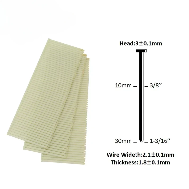 Brad Nails 3000Pcs 20 25 30mm Polymer Plastic Straight Finish Nails for Carpentry Upholstery Frame Furniture  Home Improvement