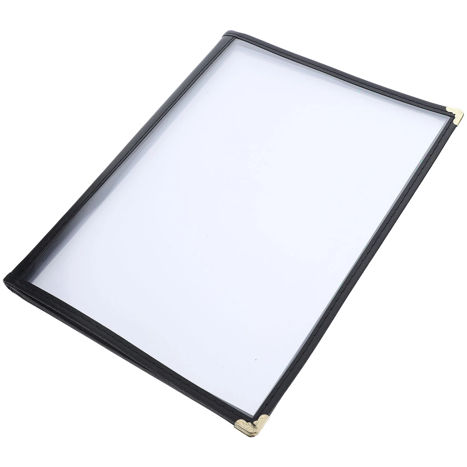 

Transparent Recipe Book 4 Pages A4 Menu Insert Holders for Restaurant Bar PVC Clear Display Professional
