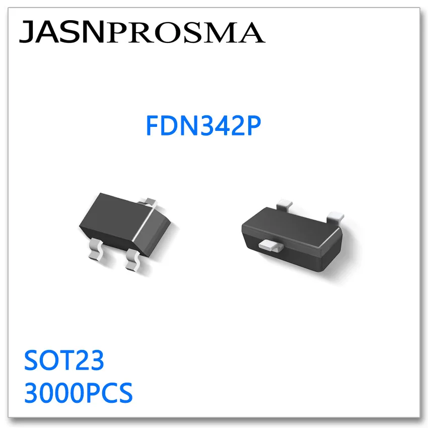 JASNPROSMA FDN342P SOT23 3000PCS P-Channel 20V 95MR@4.5V 80MR@4.5V High quality Made in China FDN FDN342