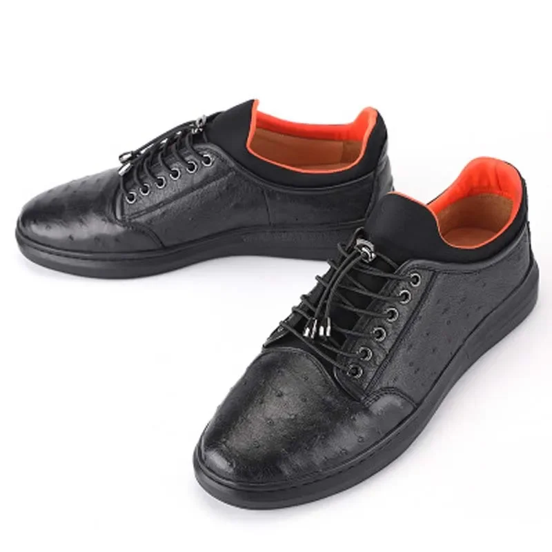 baoduli summer  new arrival men casual men shoes fashion ostrich leather