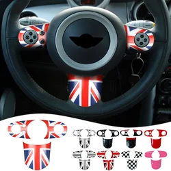 Car Steering Wheel Panel Button Cover Styling Sticker For Mini Cooper S R53 R52 Convertible Car Auto Accessories