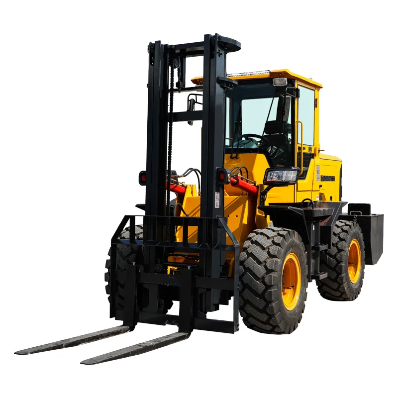 Free Shipping EPA Chinese High Quality Forklift Off Road Forklift 3 Ton 4 Ton 5ton 6ton 4x4 Articulated Rough Terrain Forklift