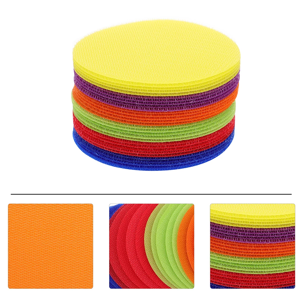 

72 Pcs Educational Puzzle Carpet Logo Post Round Stickers Number Spots Rug Dot Nylon Markers for Classroom Child