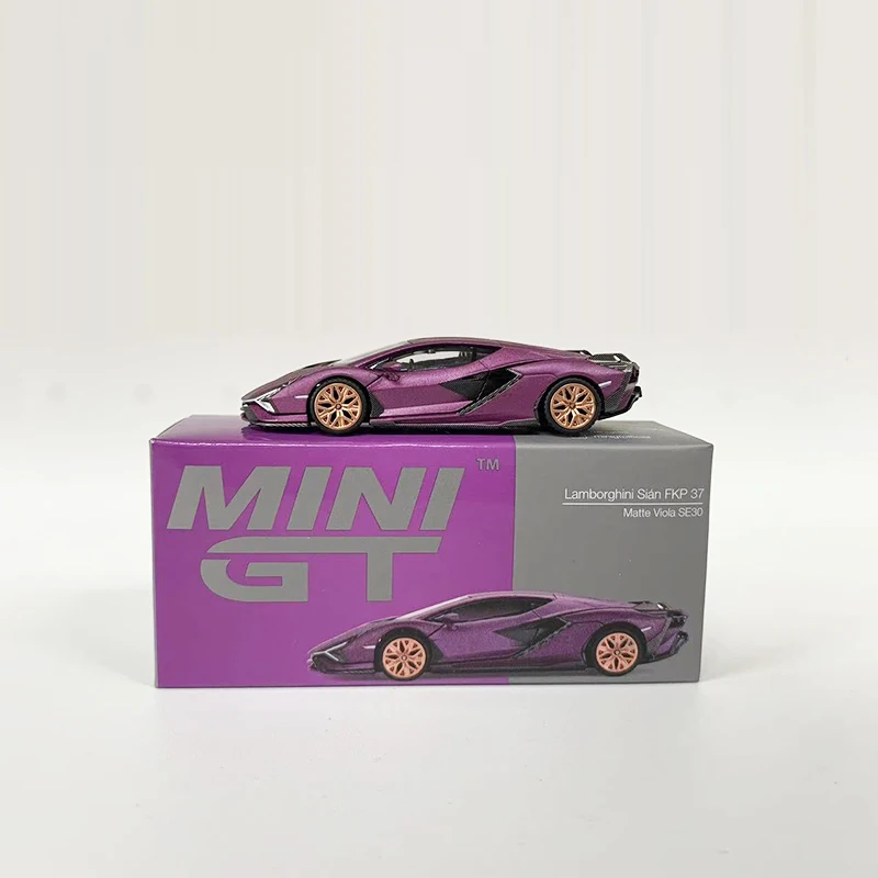 MINIGT 1:64 Model Car Lambor Sian FKP 37 Metal Sport Vehicle Matt Purple #588 LHD