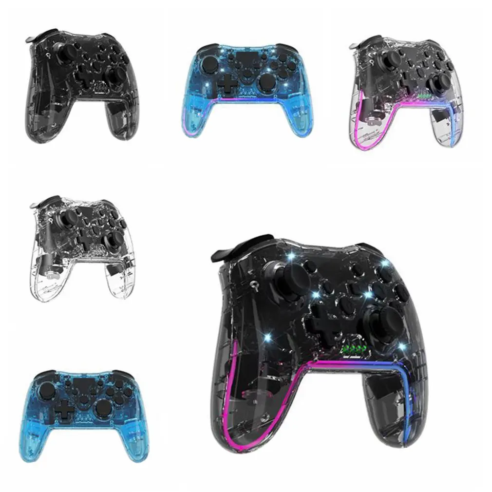 Handle For Switch For Switch Pro Transparent Light Strip Game Console Gamepad Ergonomic Design Game Controller